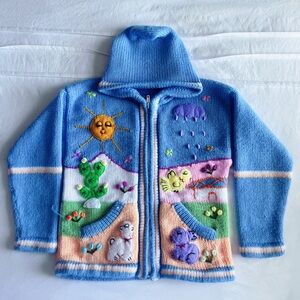 Colorful Knitted Children's Hoodie